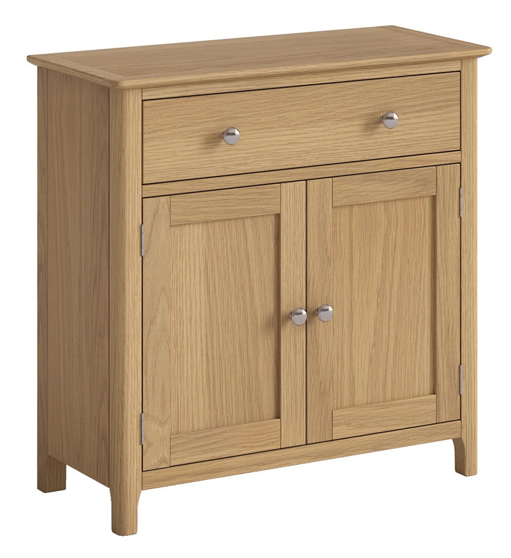 Appleton Oak Compact 2 Door / 1 Drawer Sideboard