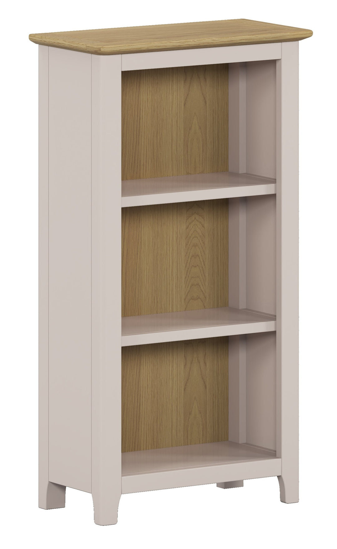 Appleton Putty Painted Low Narrow 2 Shelf Bookcase