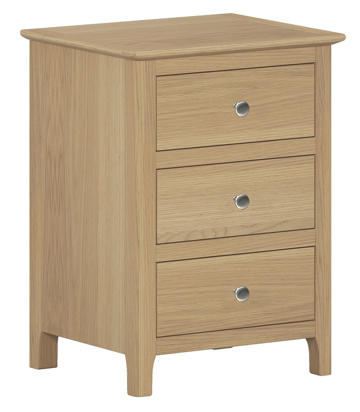 Appleton Oak 3 Drawer Large Bedside