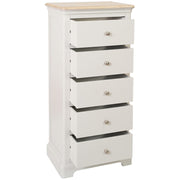 Lydford Grey Mist Painted 5 Drawer Tallboy Chest of Drawers