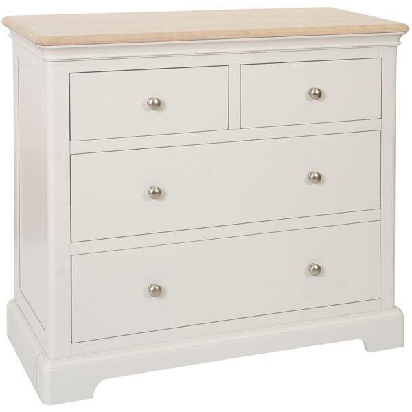 Lydford Grey Mist Painted 2 Over 2 Chest of Drawers