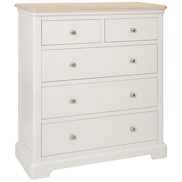 Lydford Grey Mist Painted 2 Over 3 Chest of Drawers