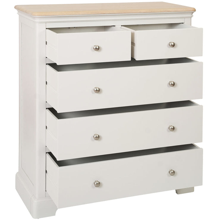 Lydford Grey Mist Painted 2 Over 3 Chest of Drawers