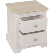 Lydford Grey Mist Painted 2 Drawer Bedside Cabinet