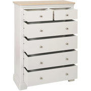 Lydford Grey Mist Painted 2 Over 4 Chest of Drawers