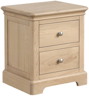 Lydford Oak 2 Drawer Bedside Cabinet