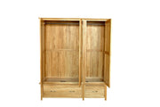 Newland Oak Triple Wardrobe with Drawers