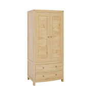 Vienna Oak Bow Fronted Wardrobe with Drawers