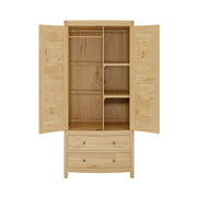 Vienna Oak Bow Fronted Wardrobe with Drawers