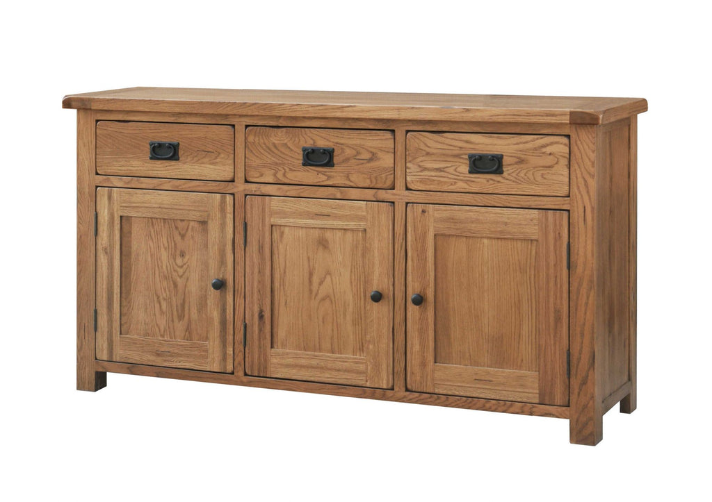 Deluxe Rustic Oak Large Sideboard A World of Furniture